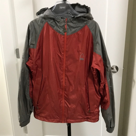 Red & Grey Rain Jacket with Inner Lining - Picture 1 of 3